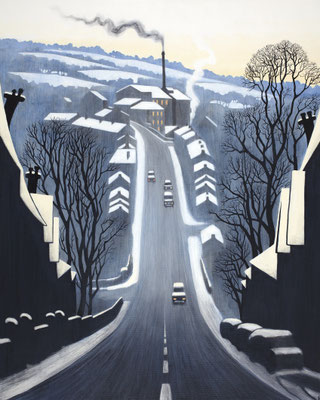 'Swizzels hill 2' (charcoal and acrylic)
