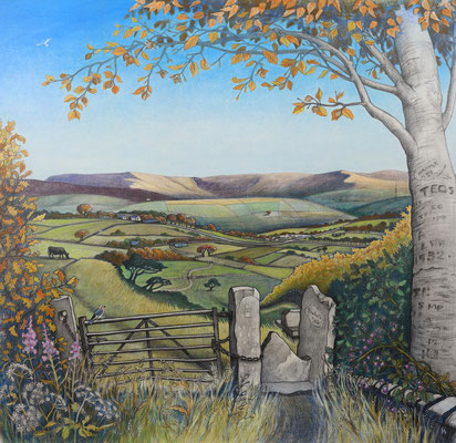 'Rachel's Stile' (charcoal and acrylic)