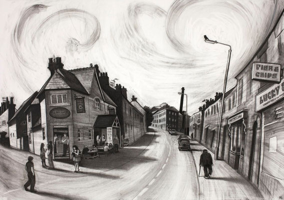 'Half time' (charcoal)