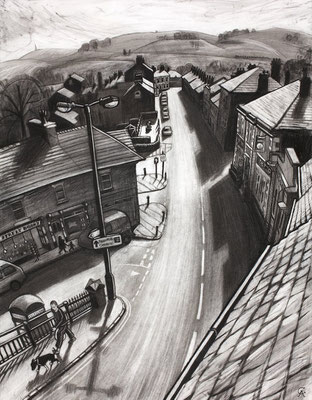 'When the sun came out' (charcoal)