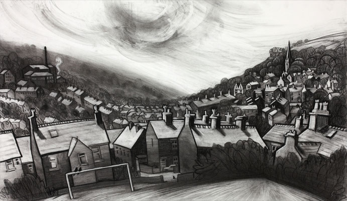 'Gina's view' (charcoal)