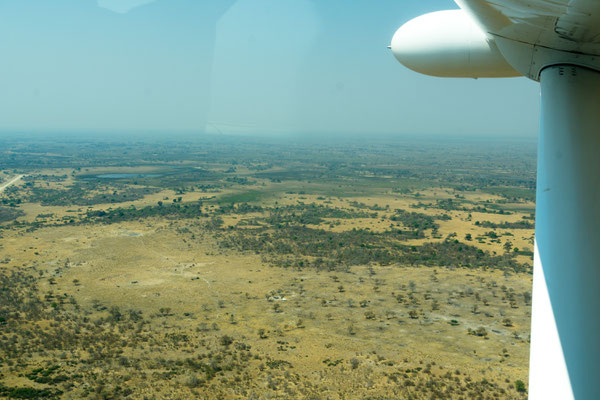 Flug über das Okavangodelta