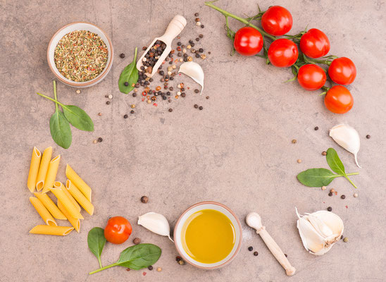 Zutaten für italienische Pasta - Restaurantfotografie Trier