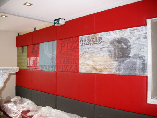 Pizza Hut, Wiesbaden | Digitaldruck-Wandbilder zieren den Innenbereich