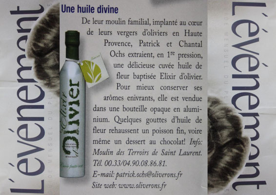 Une huile divine
