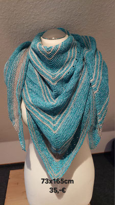 Handgestricktes Dreieckstuch, ca. 73x165cm - 35 Euro