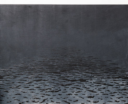 landscape #9 (empty #43)/2019年/綿布、岩絵具、膠、ゲルメディウム/H53 × W65.2 cm