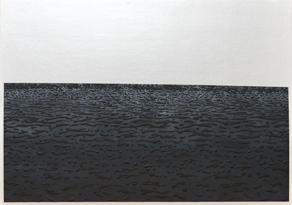 framework #1 (empty #29)/2019年/綿布、岩絵具、膠/H51.5 × W72.8 cm