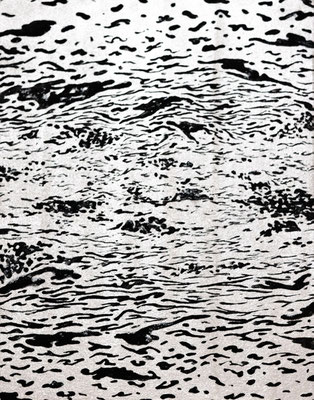 empty #36/2019年/綿布、岩絵具、膠/H18 × W14 cm
