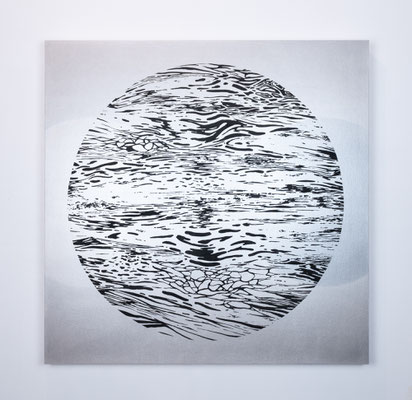 Form #4 / 2025 year / cloth, mineral pigment, nikawa , Chinese ink / H910 W910 D60 mm