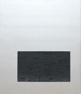 framework #2 (empty #30)/2019年/綿布、岩絵具、膠、ゲルメディウム/H53 × W45.5 cm/個人蔵