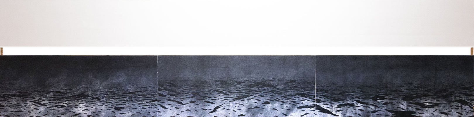landscape #11 (empty #49)/2020年/綿布、岩絵具、膠、ゲルメディウム H75 × W300 cm