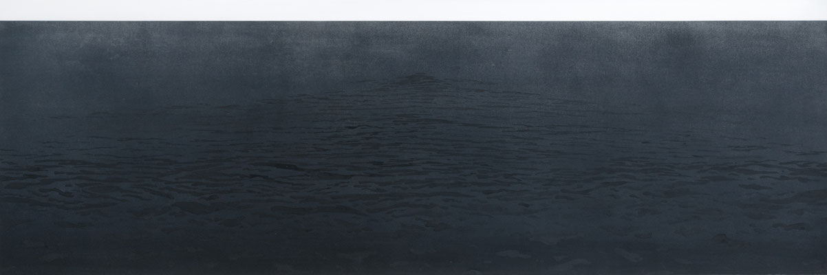 empty #10 / 2017 year / cloth, pearl pigment, mica, mineral pigment, nikawa, Chinese ink / H65.2 × W194 cm