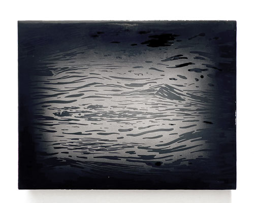 Photography #1 (empty #72) / 2023 year / wood panel, cloth, acrylic pigment, urethane clear / H14 × W18 cm H5.5 × W7 in / Sold out
