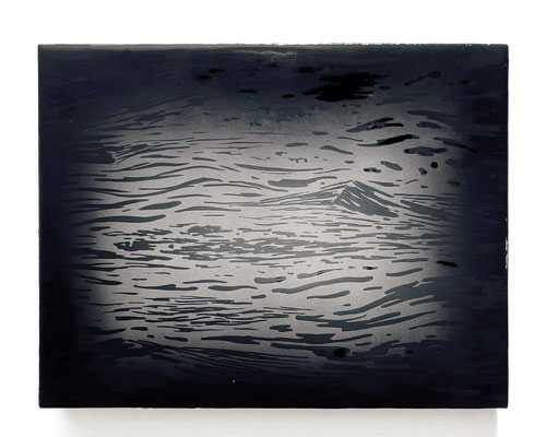 Photography #1 (empty #72) / 2023 year / wood panel, cloth, acrylic pigment, urethane clear / H14 × W18 cm / Private collection
