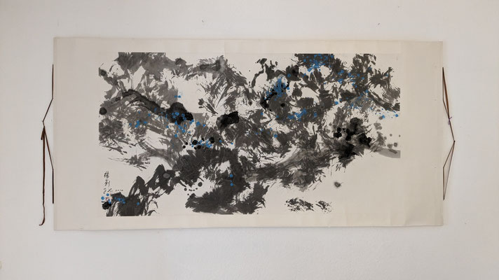 Snowmountains Series bx Ji Xu  N°30 ink and colours on paper mounted on paper ink scrolling work  5.500,00€