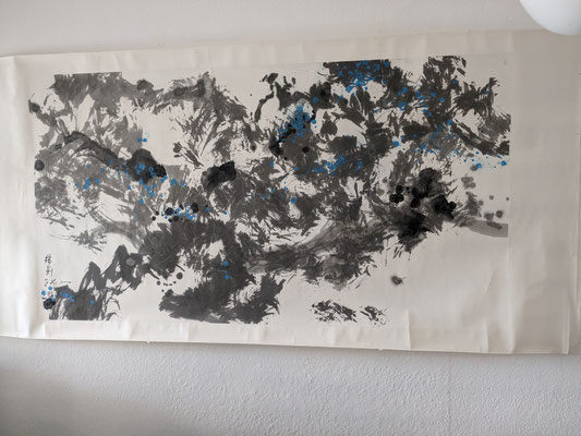 Snowmountains Series bx Ji Xu  N°30 ink and colours on paper mounted on paper ink scrolling work  5.500,00€