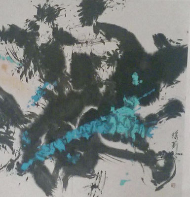 "Snow Series" N°12 by JI XU ca 80x90cm Ink and colour on xuanpaper on ink -scrolling  5000,00€