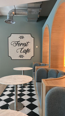 Enseigne boutique mosaïque