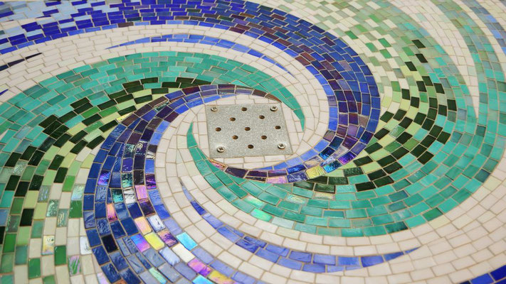 Salle de bains décoration en mosaïque