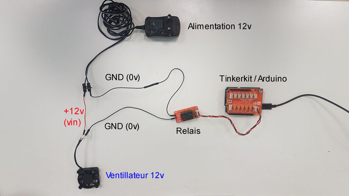 Relais sur moteur continu