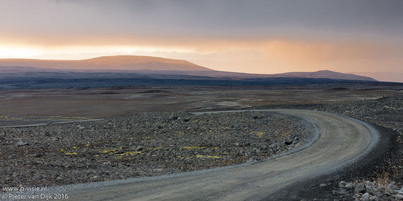 Zonsondergang in de omgeving van Langjökull