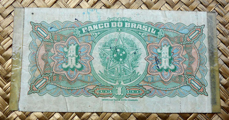 Brasil 1 mil reis 1944 reverso