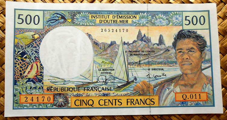 Polinesia francesa 500 francos 1996  anverso