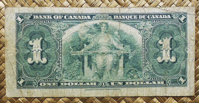 Canada 1 dollar 1937 pk.58b reverso