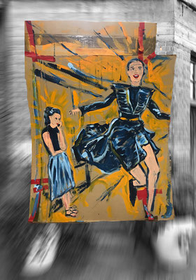 Dancing Lady/ Acryl auf Leinwand/ 60 cm x 90 cm