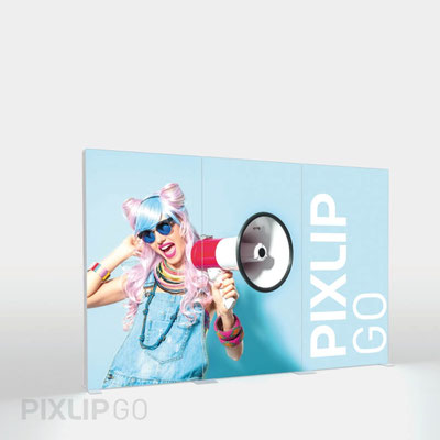 3 Stück Pixlip-GO Lightboxes miteinander verbunden