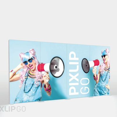 4 Stück Pixlip-GO Lightboxes miteinander verbunden