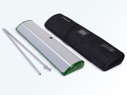 Expand Quickscreen3 Rollup Kassette + Stützstange + Tasche