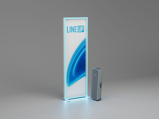 LINEUP RGB-LED-Leuchtstele mit Transportlösung