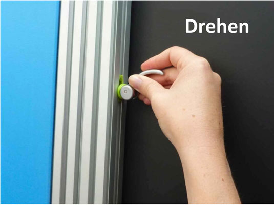 Panoramic Messestand-Aufbau - Verbinder drehen