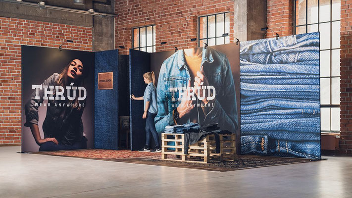 GRAND FABRIC Messestand Wandmodule (4 Module für Kabine)