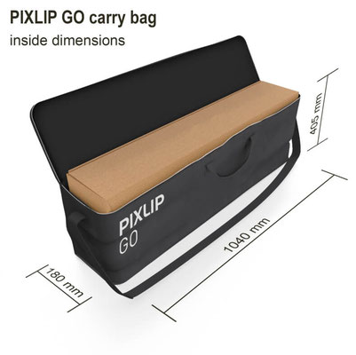 Pixlip-GO Lightbox Maße Transporttasche