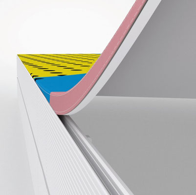 Pixlip-GO Lightbox Textilgrafik mit Silikonkeder