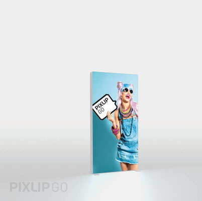Pixlip-GO Lightbox inklusive Textilgrafik