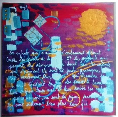 Coucher de soleil 20x20