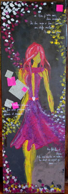 La femme aux cheveux rouges 40x140