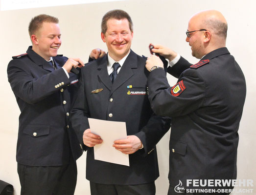 Kommandant Ulrich Zepf wird zum Oberbrandmeister befördert