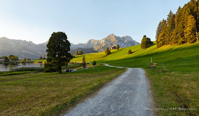 Flachmoorgebiet Schwendi - Blick auf Schafberg