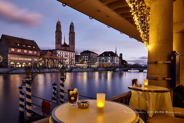 Zürich - Blick vom Hotel Storchen auf das Limmatquai - #7116