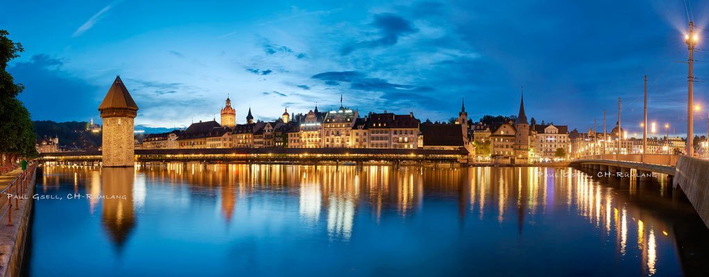 Luzern - Kappelbrücke mit Wasserturm