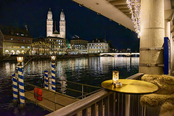 Zürich Blick von Storchen Bar - #2555