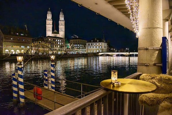 Zürich Blick von Storchen Bar - #2555