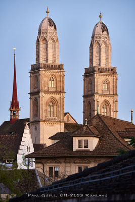 Grossmünster Zürich im Abendlicht - #2477
