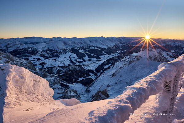 Sonnenuntergang am Säntis