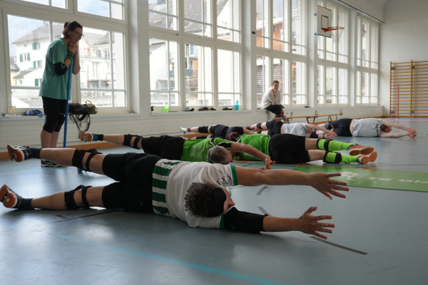 Training der Abwehrposition